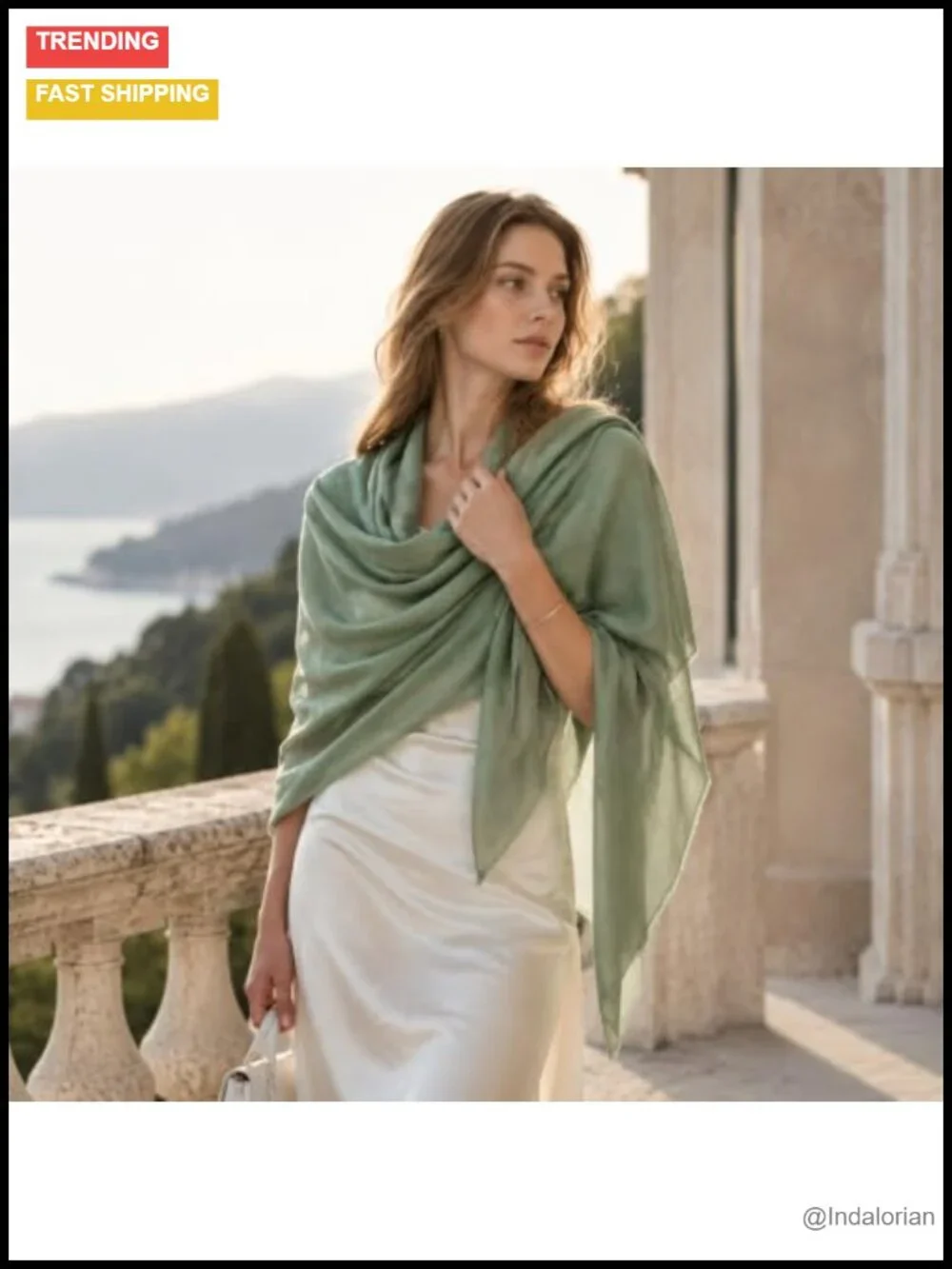 Luxury 100% Cashmere Shawl Wrap Women Extra Large Sheer Lightweight Scarf
